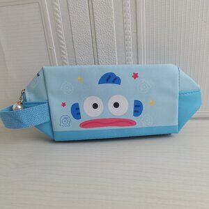 Hangyo Blue Zip Makeup Bag Pouch with Side HandleHandle